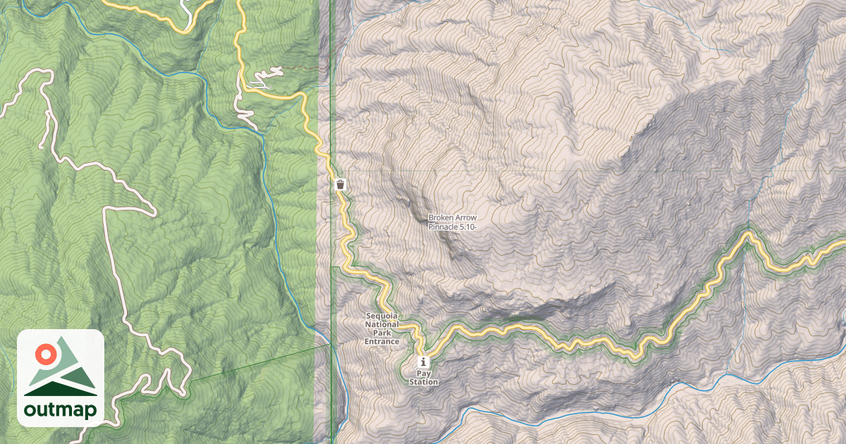 Map of Broken Arrow Pinnacle