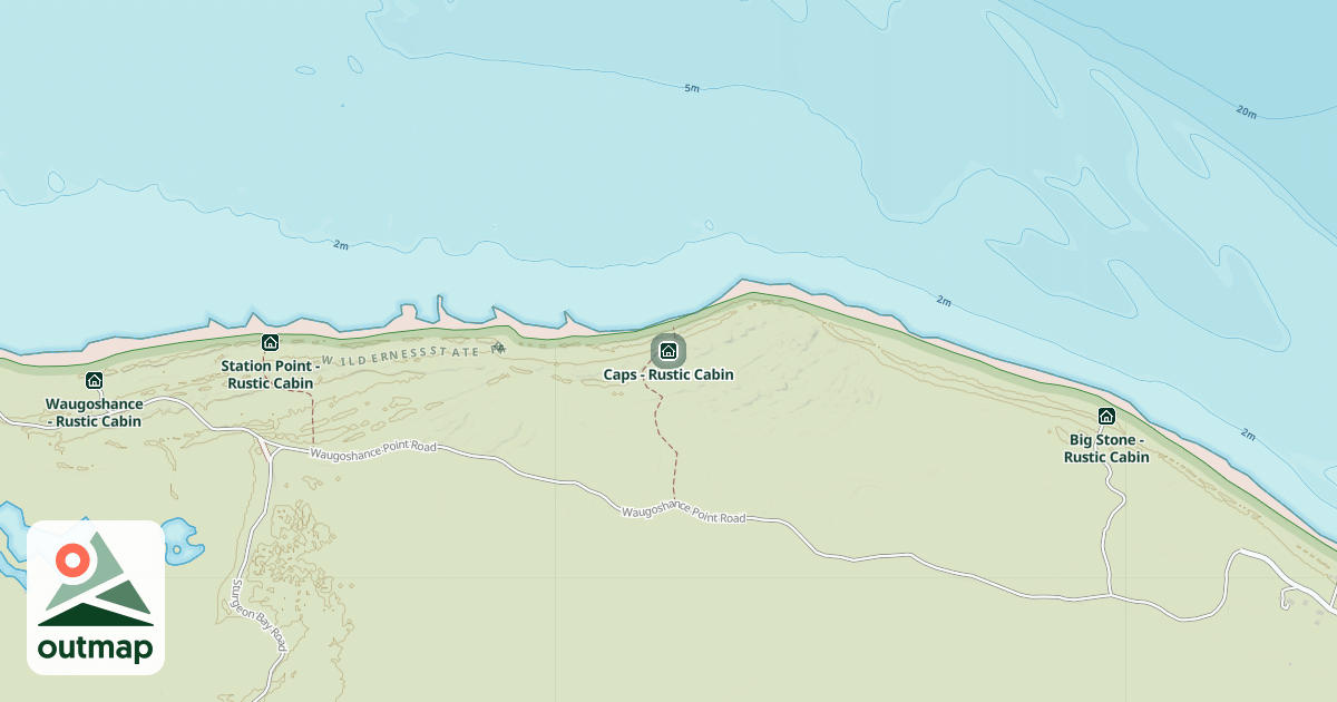 Map of Caps - Rustic Cabin