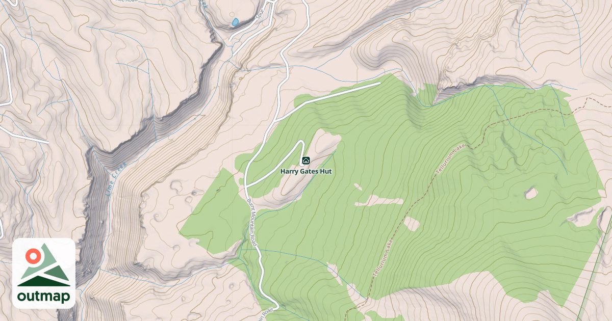 Map of Harry Gates Hut