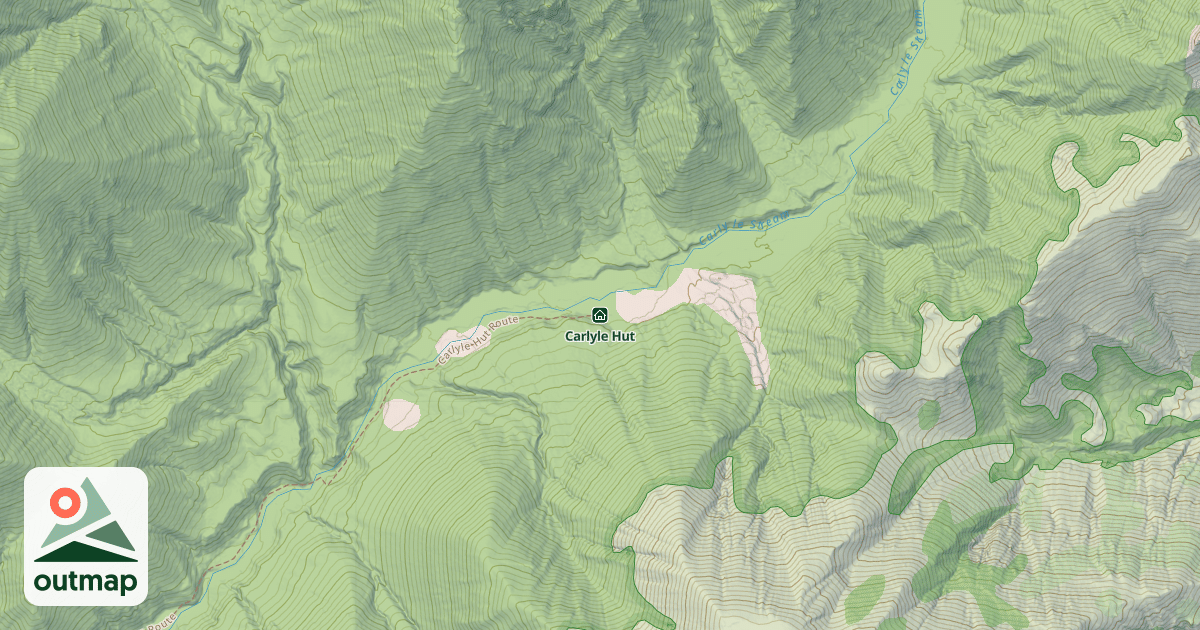 Map of Carlyle Hut