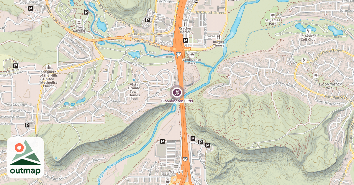 Map of Bloomington Cliffs