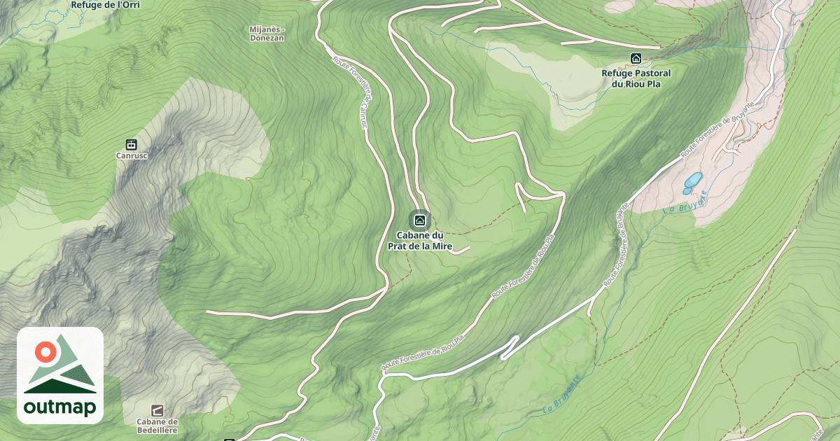 Map of Cabane du Prat de la Mire