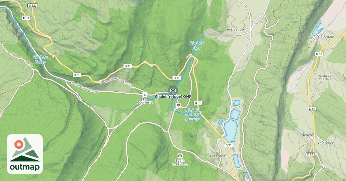 Map of Chalet (refuge) ONF