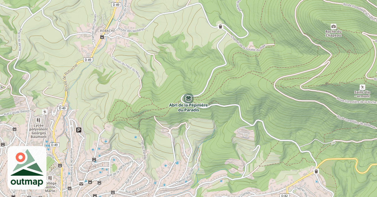 Map of Abri de la Pépinière du Paradis