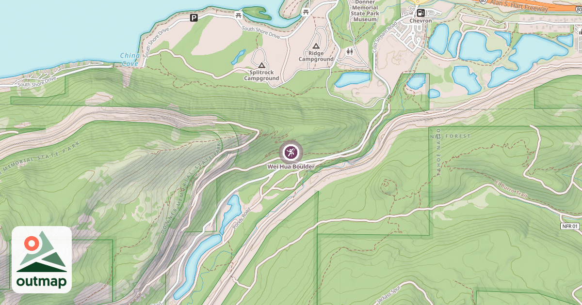Map of Wei Hua Boulder