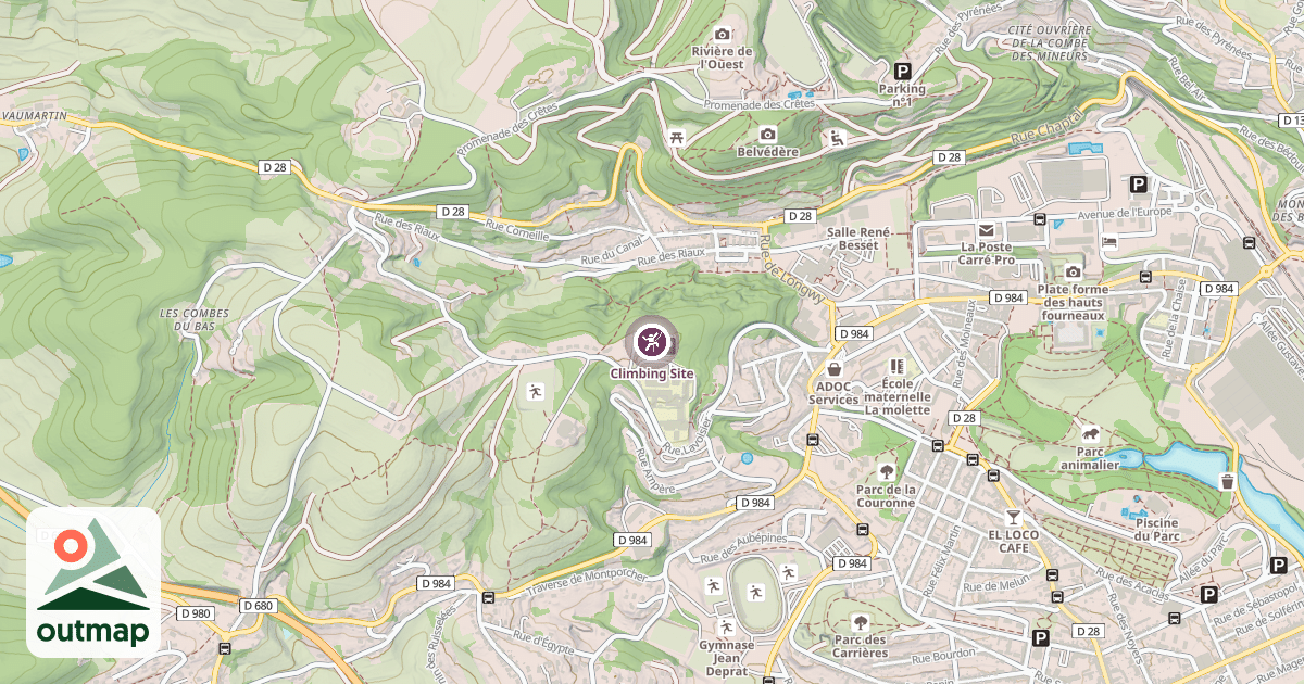 Map of Climbing Site