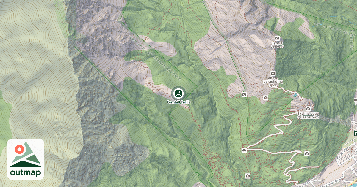Map of Fernhill Trails