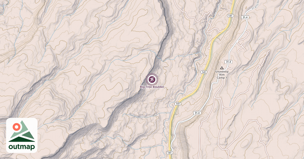 Map of Big Tree Boulder