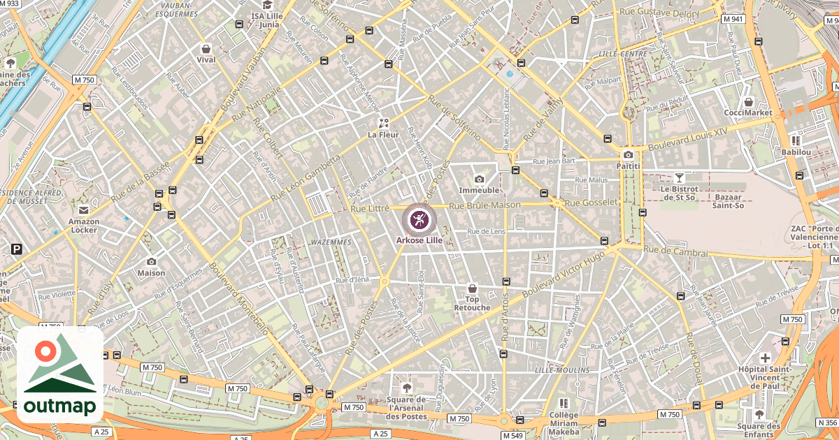 Map of Arkose Lille