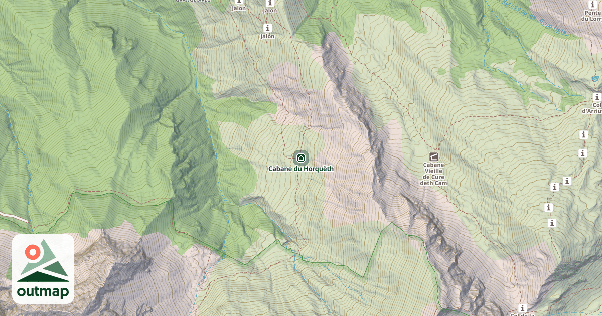 Map of Cabane du Horquèth