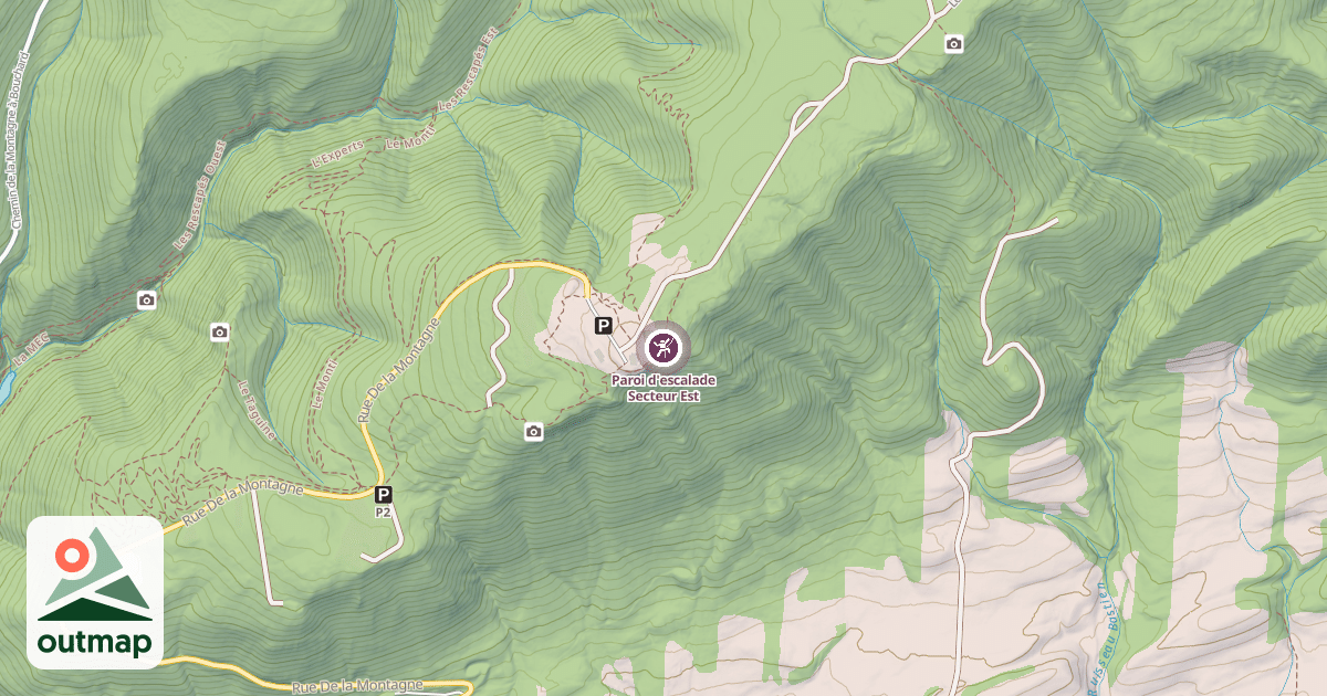 Map of Paroi d'escalade Secteur Est