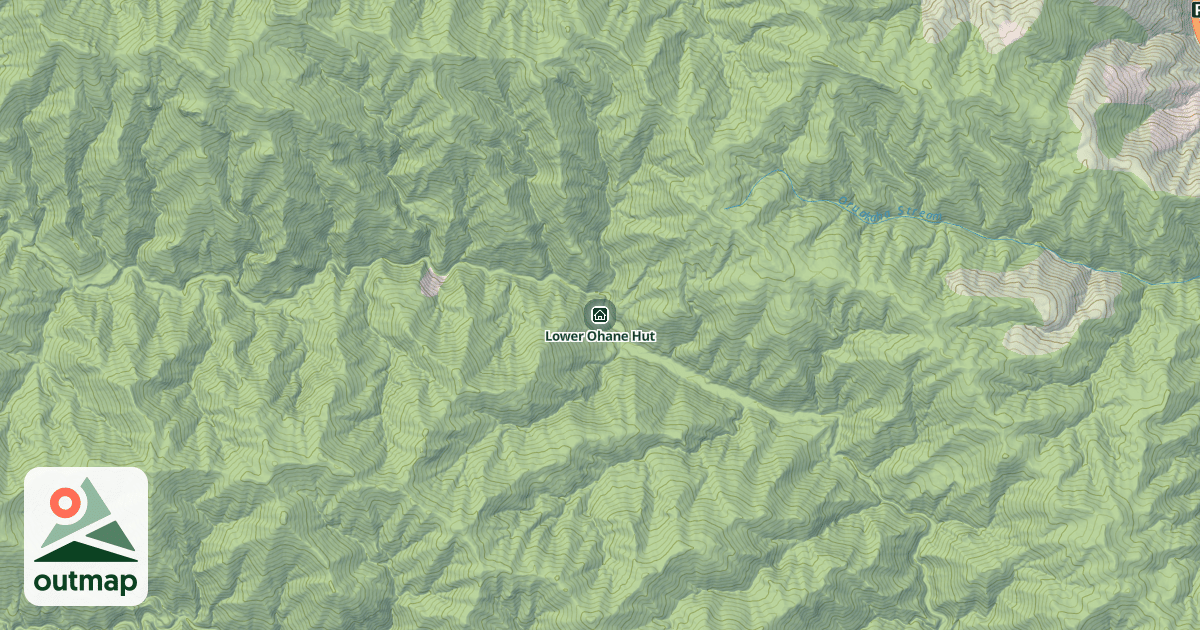 Map of Lower Ohane Hut