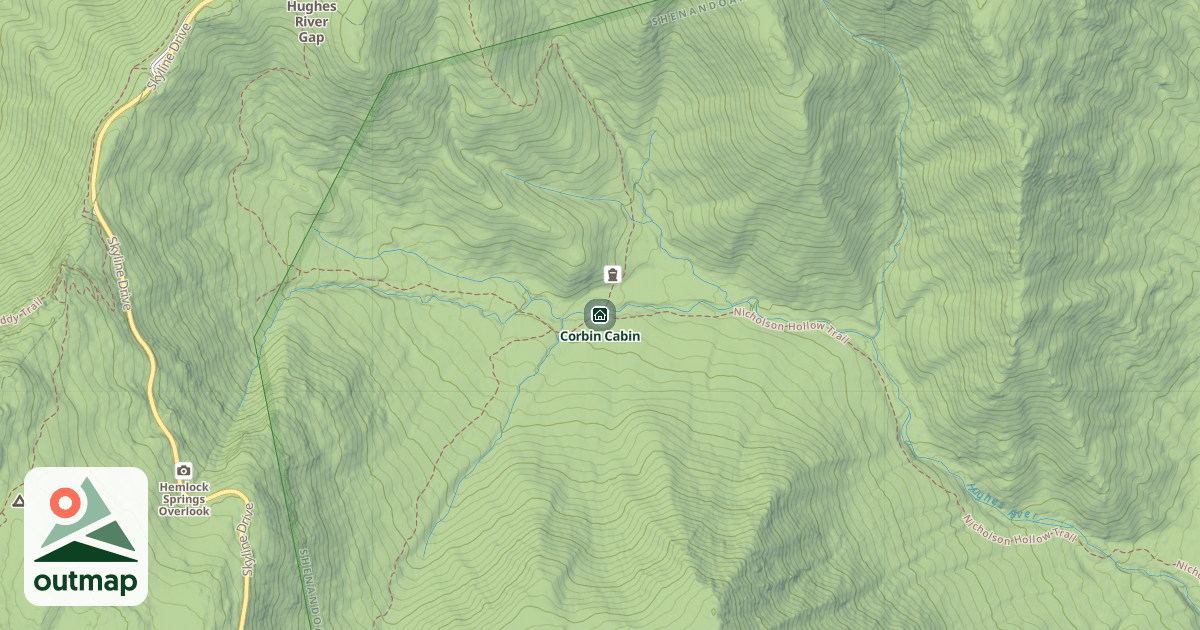 Map of Corbin Cabin