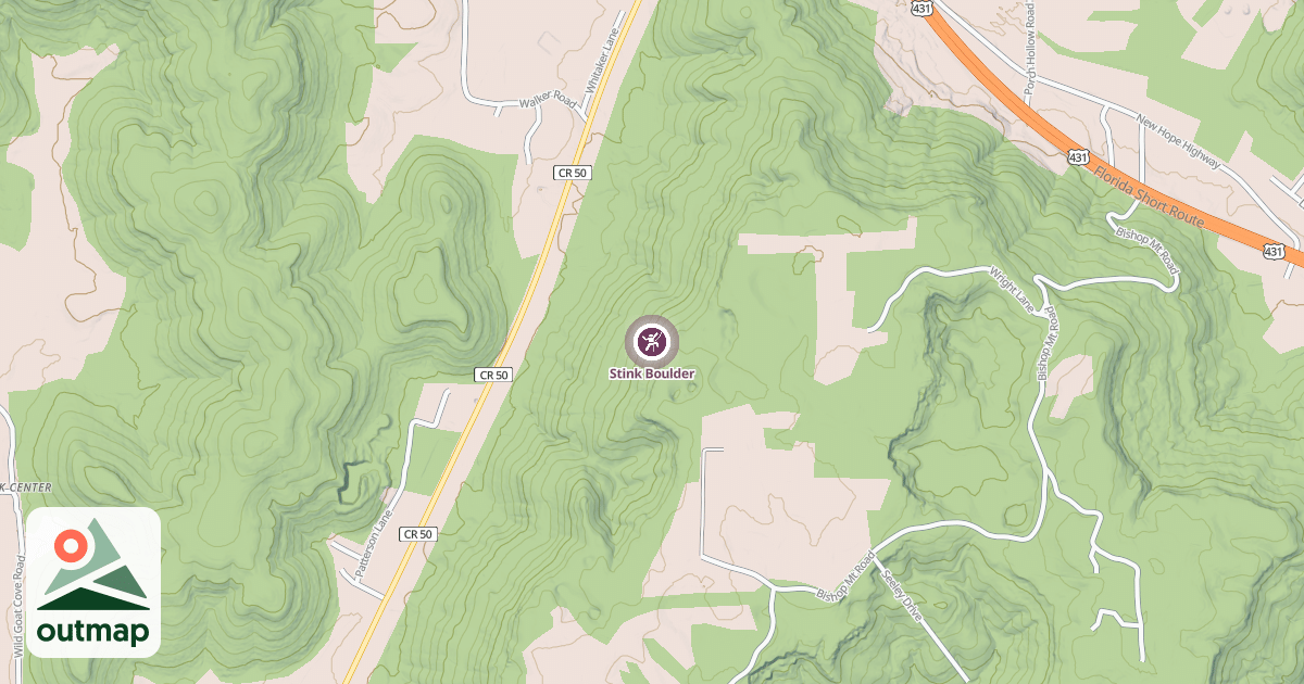 Map of Stink Boulder