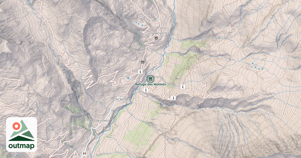 Map of Refuge des Mottets