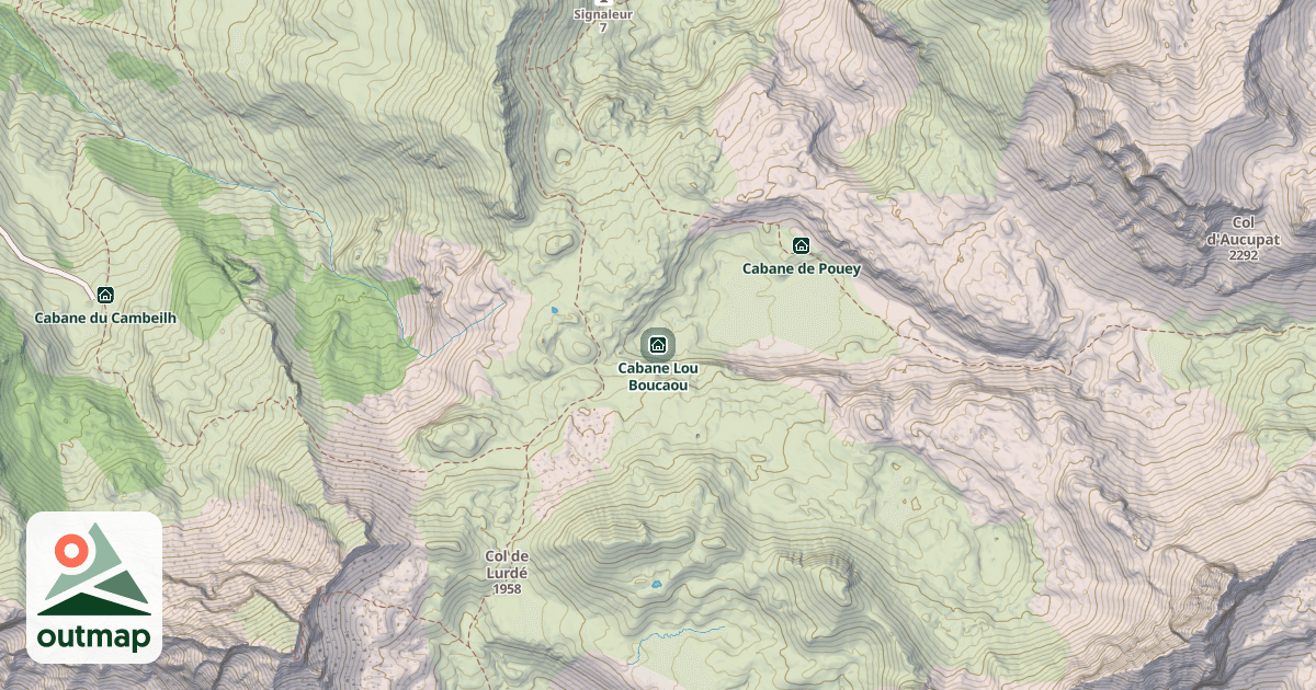 Map of Cabane Lou Boucaou