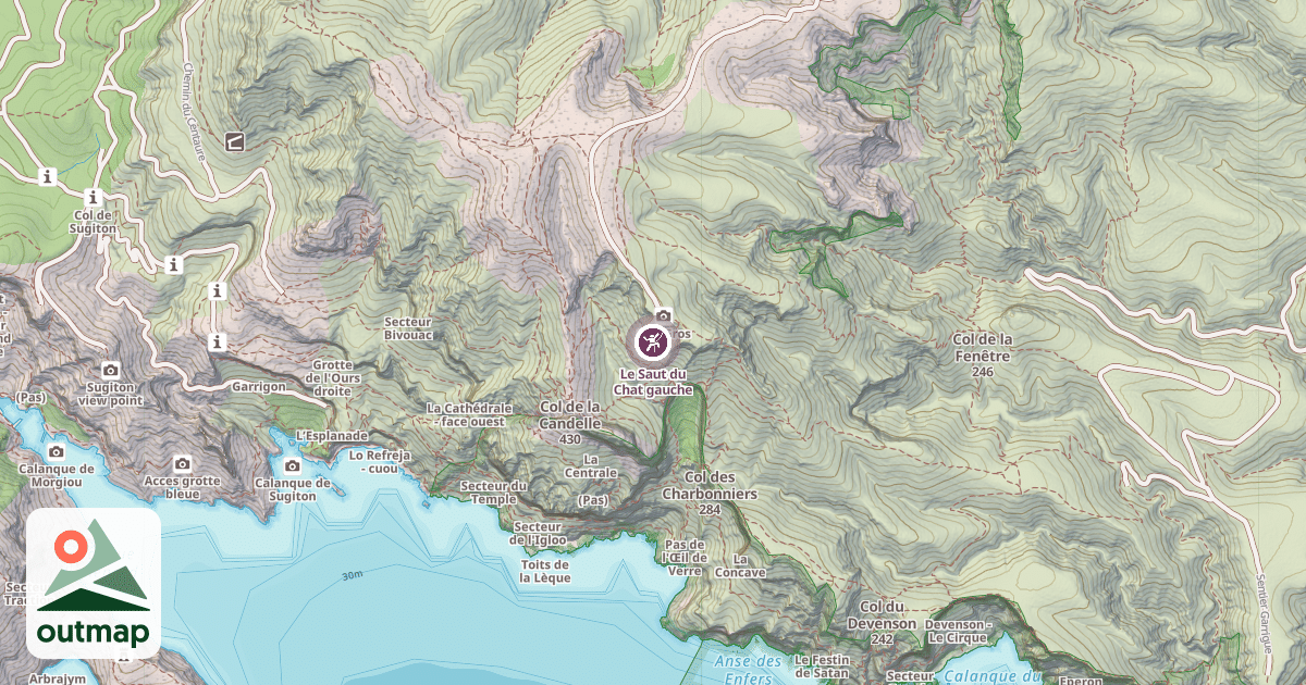 Map of Le Saut du Chat gauche