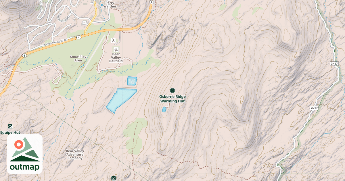 Map of Osborne Ridge Warming Hut