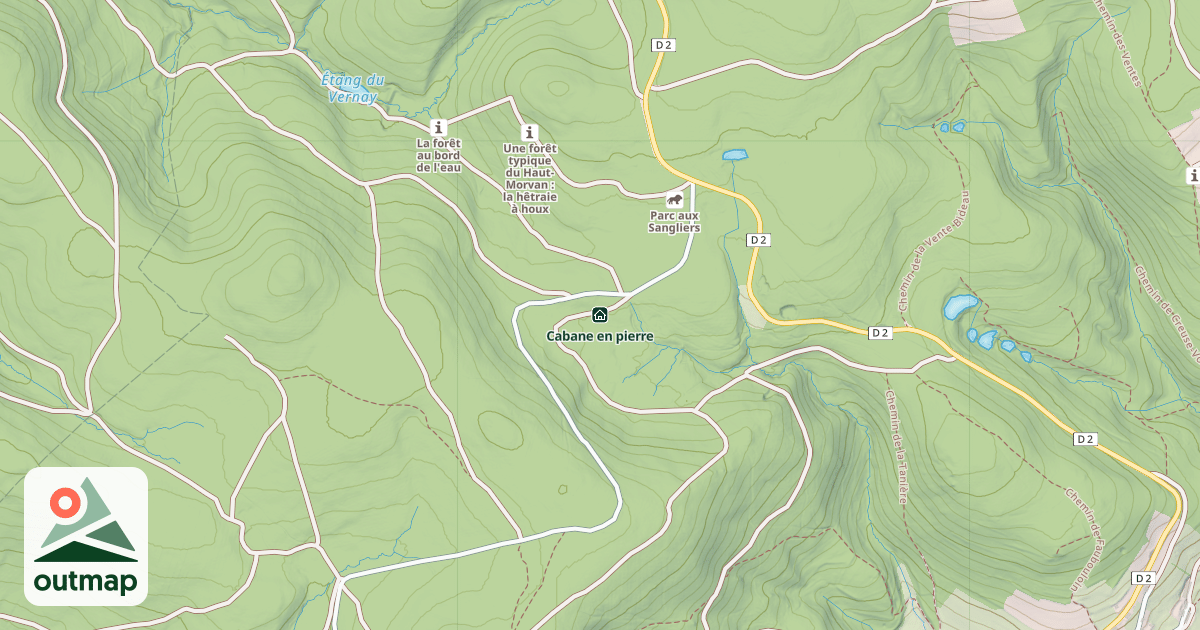 Map of Cabane en pierre