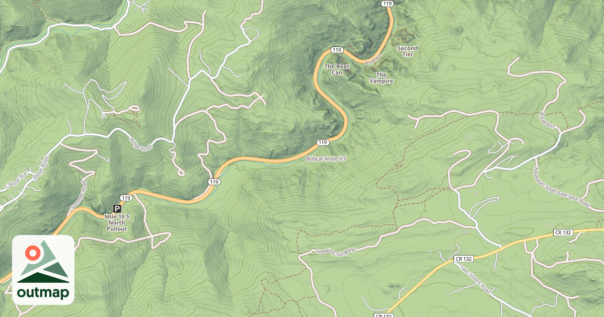 Map of Bobcat Arete