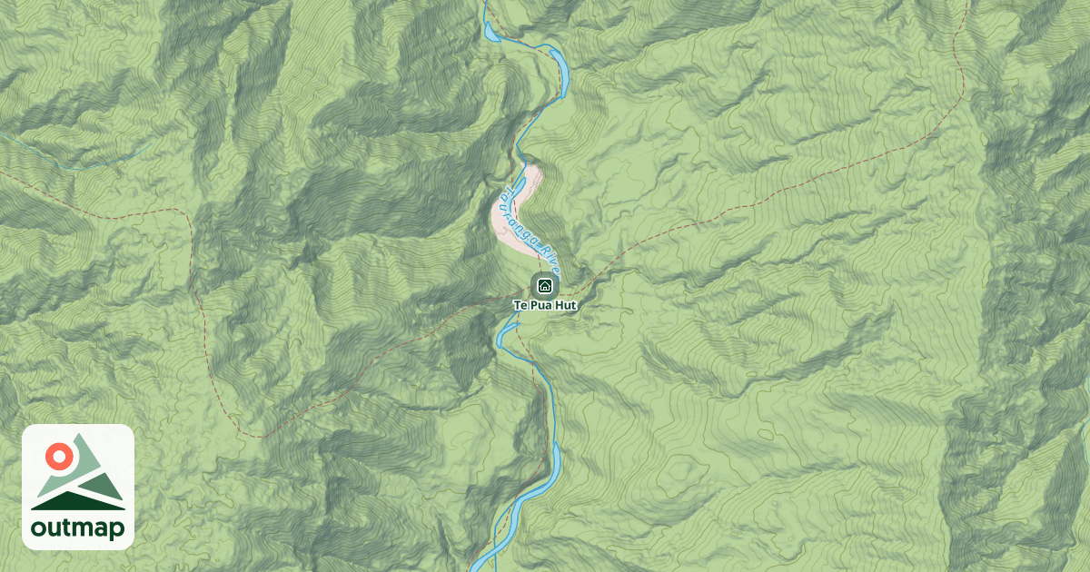 Map of Te Pua Hut