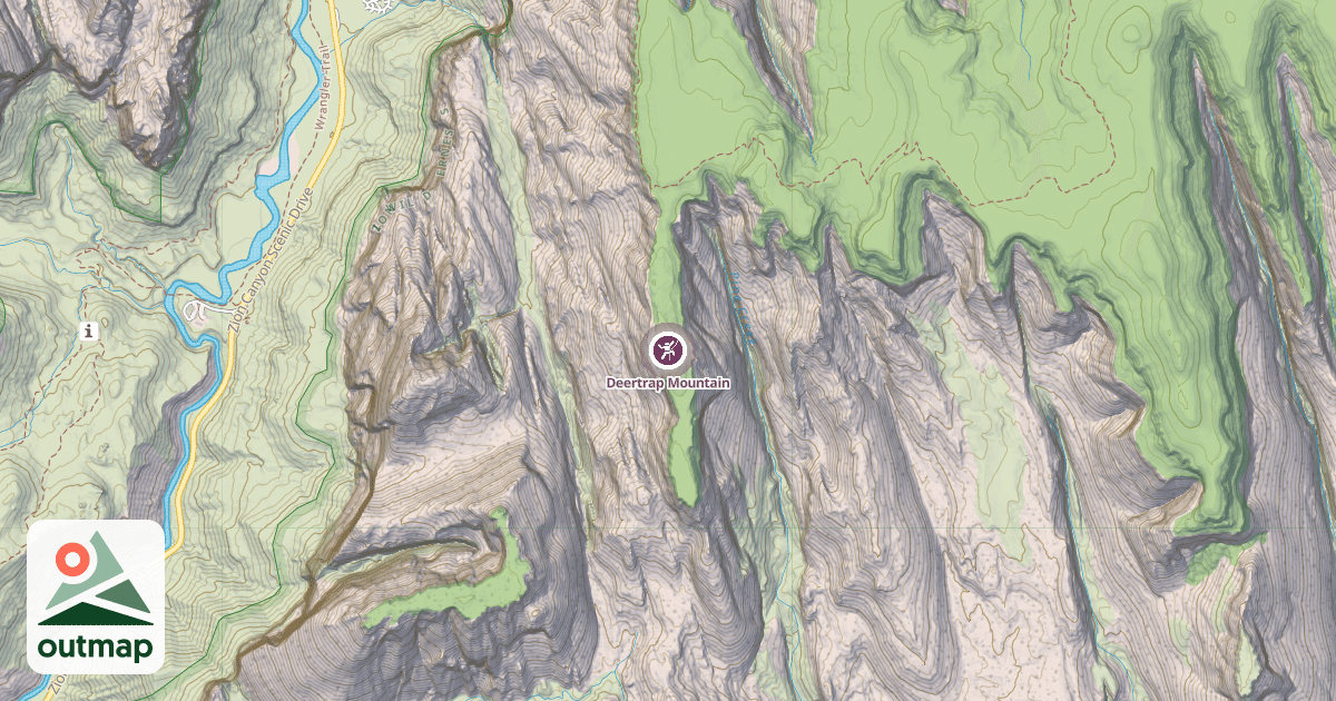 Map of Deertrap Mountain