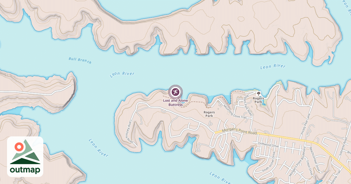 Map of Lost and Alone Buttress