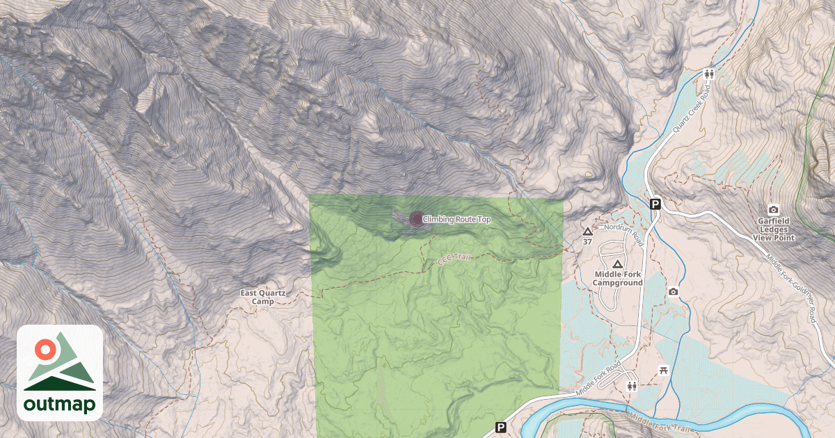 Map of Climbing Route Top