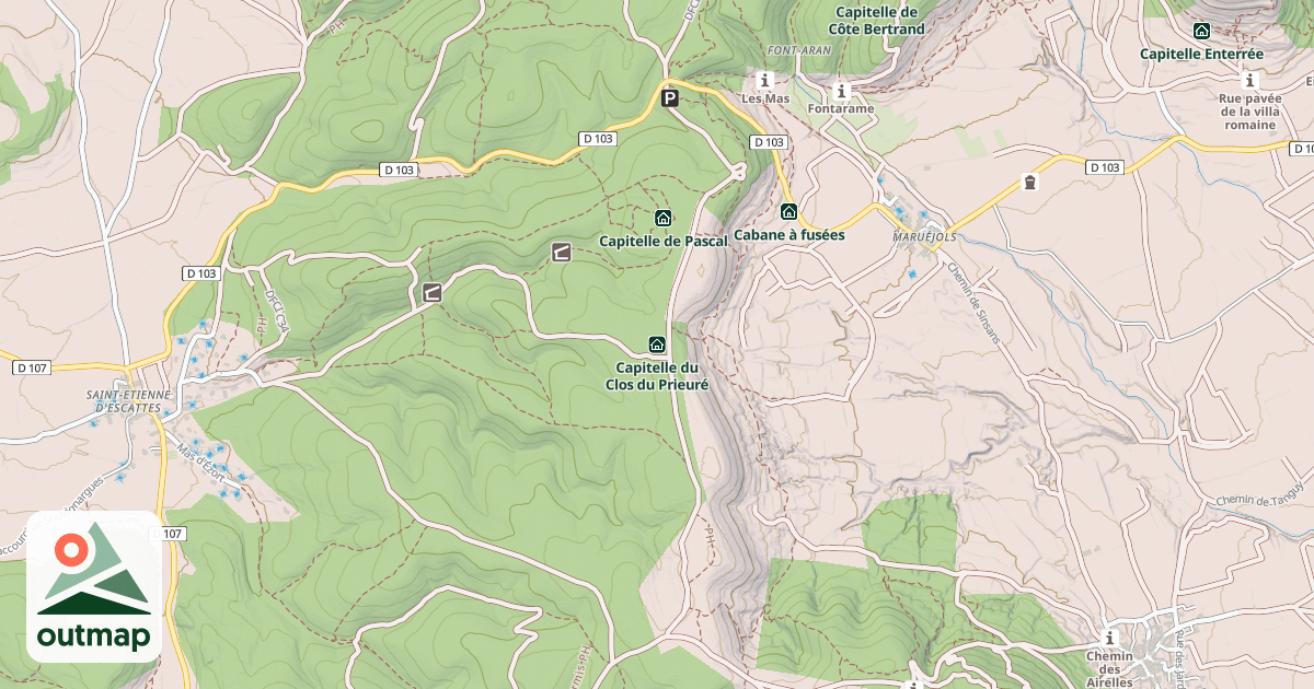 Map of Capitelle du Clos du Prieuré