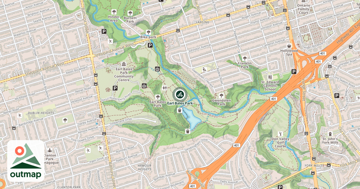 Map of Earl Bales Park