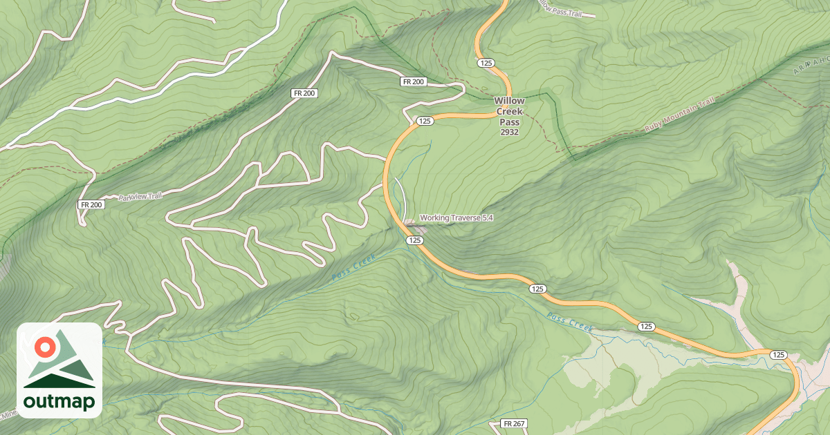 Map of Working Traverse