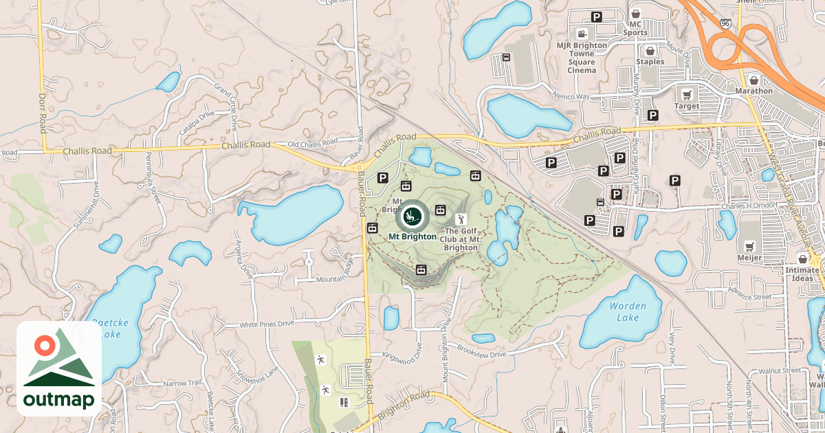 Map of Mt Brighton