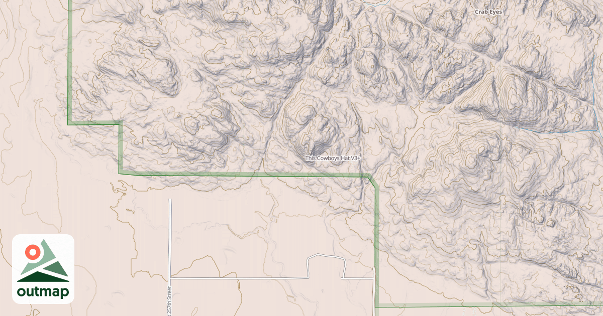 Map of This Cowboys Hat
