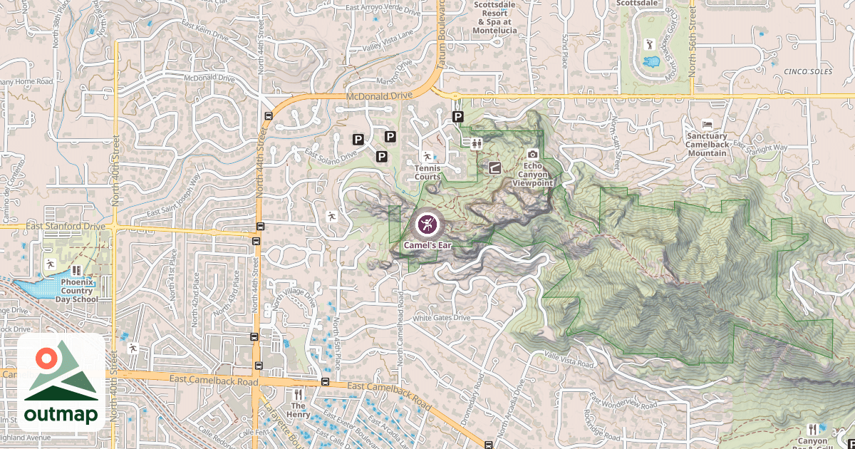 Map of Camel's Ear