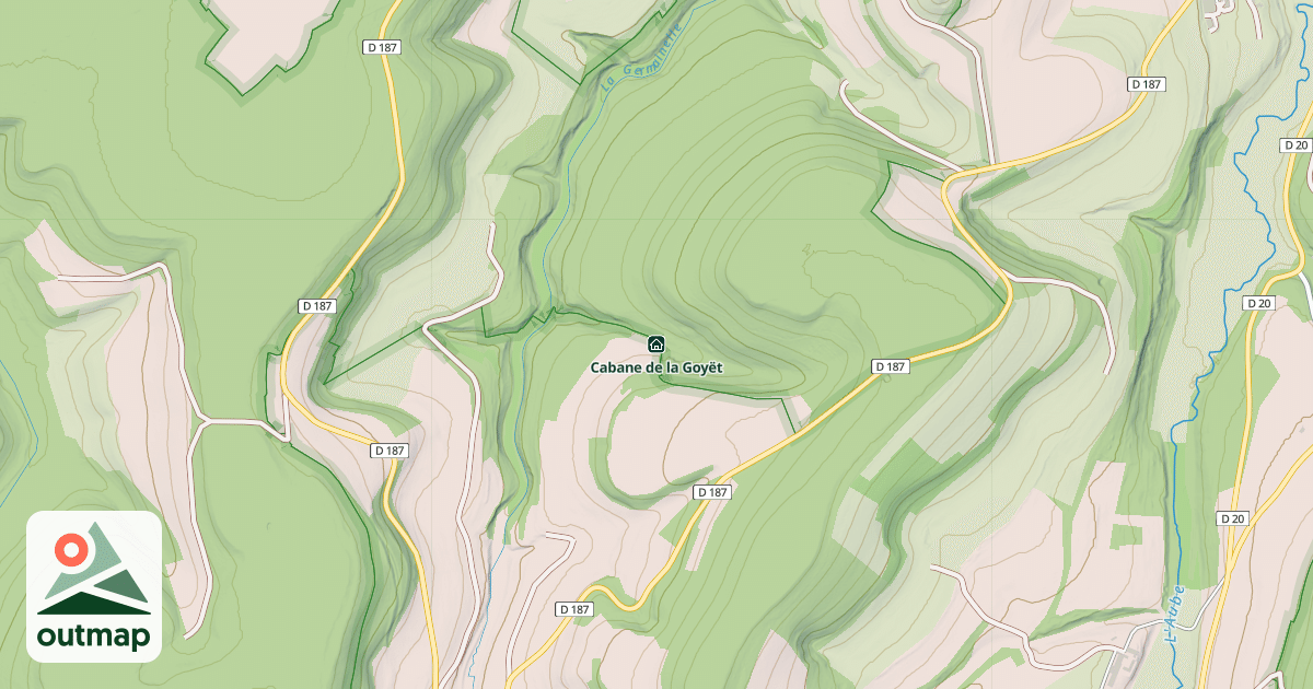 Map of Cabane de la Goyët