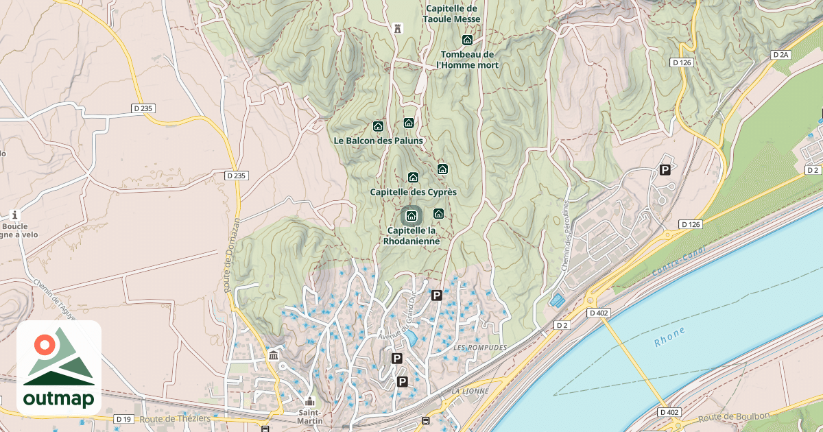 Map of Capitelle la Rhodanienne