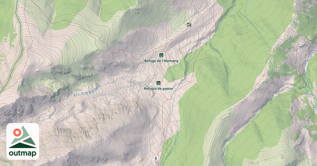 Map of Refugio de pastor