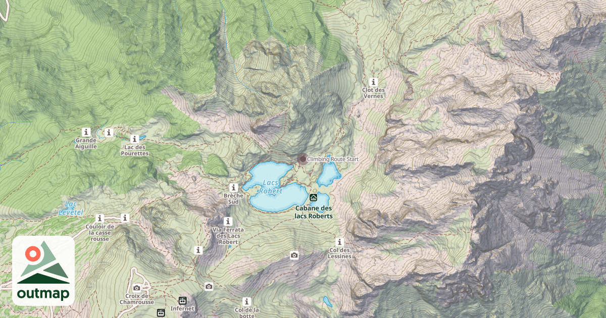 Map of Climbing Route Start