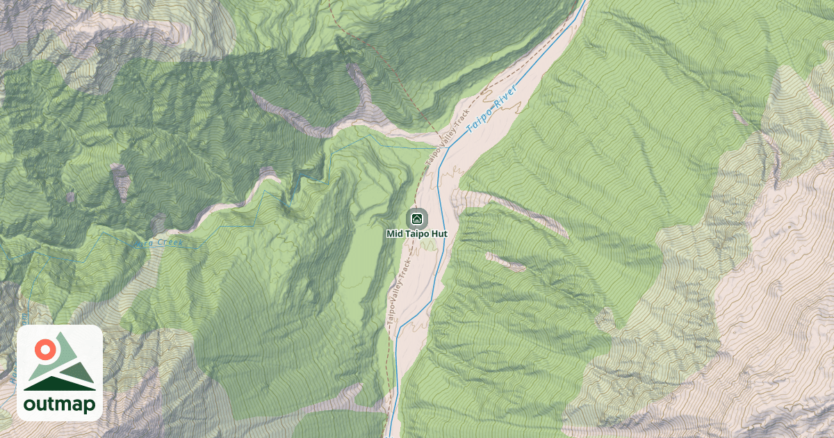 Map of Mid Taipo Hut