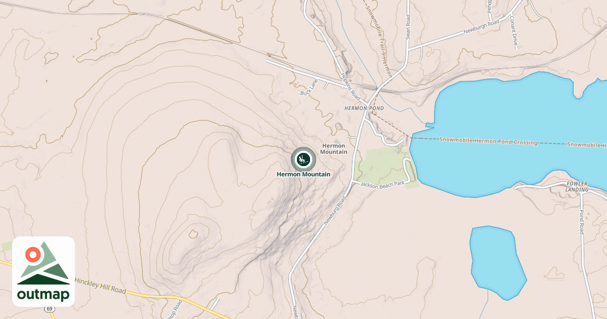 Map of Hermon Mountain