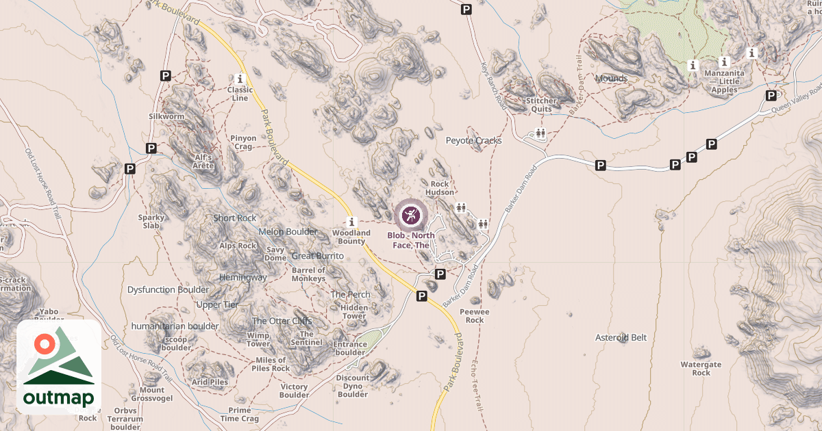 Map of Blob - North Face, The