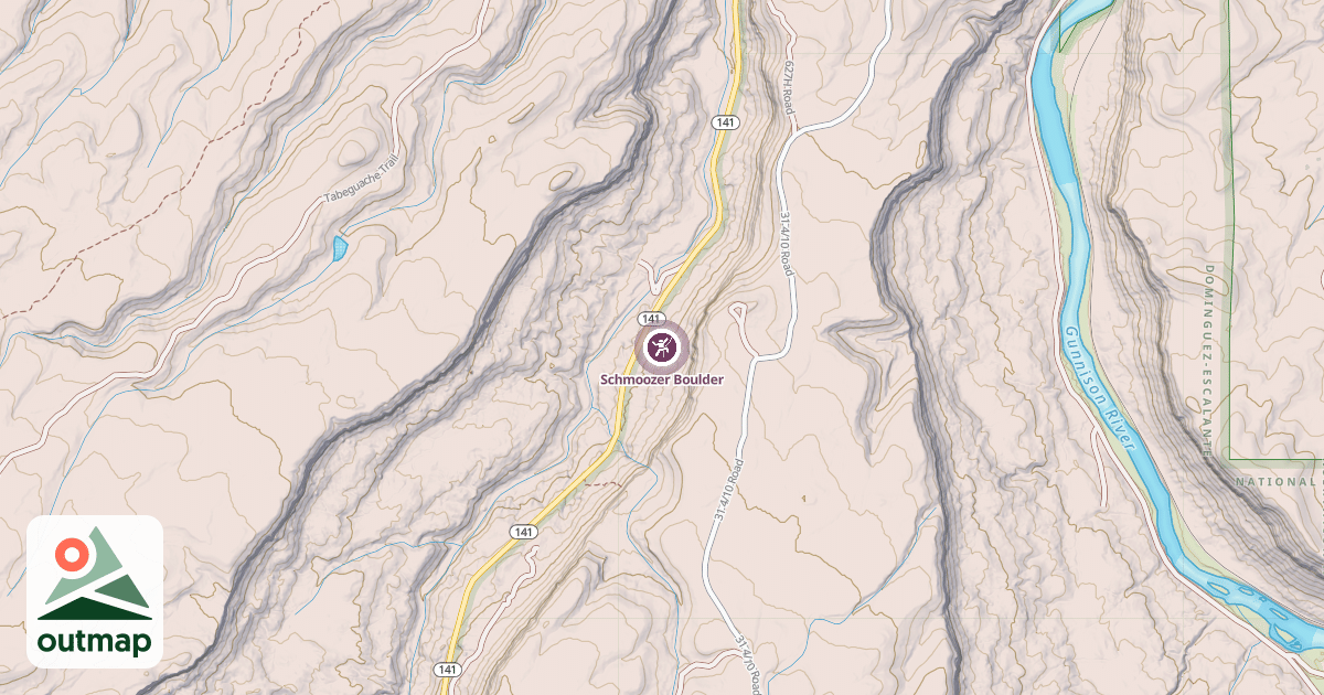 Map of Schmoozer Boulder