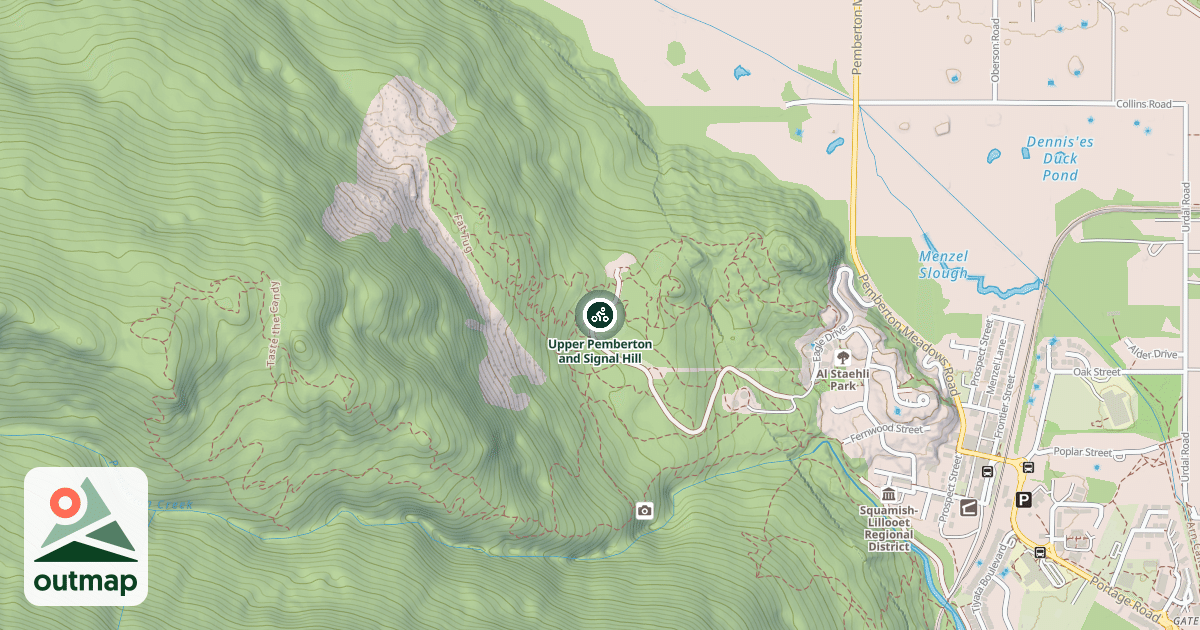 Map of Upper Pemberton and Signal Hill