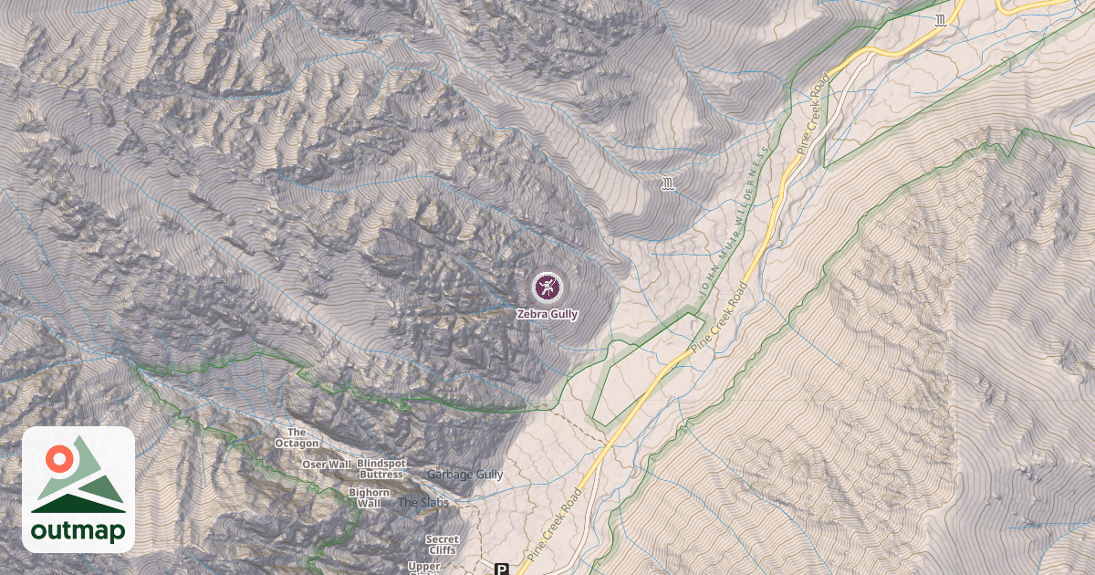 Map of Zebra Gully