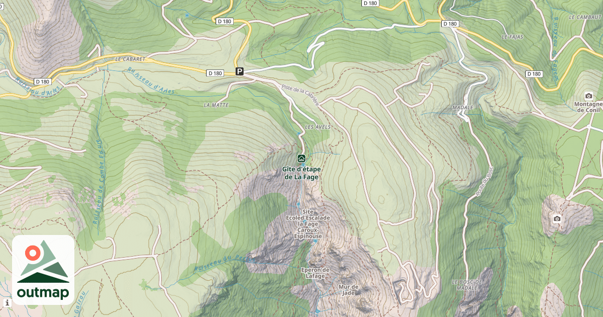 Map of Gîte d'étape de La Fage