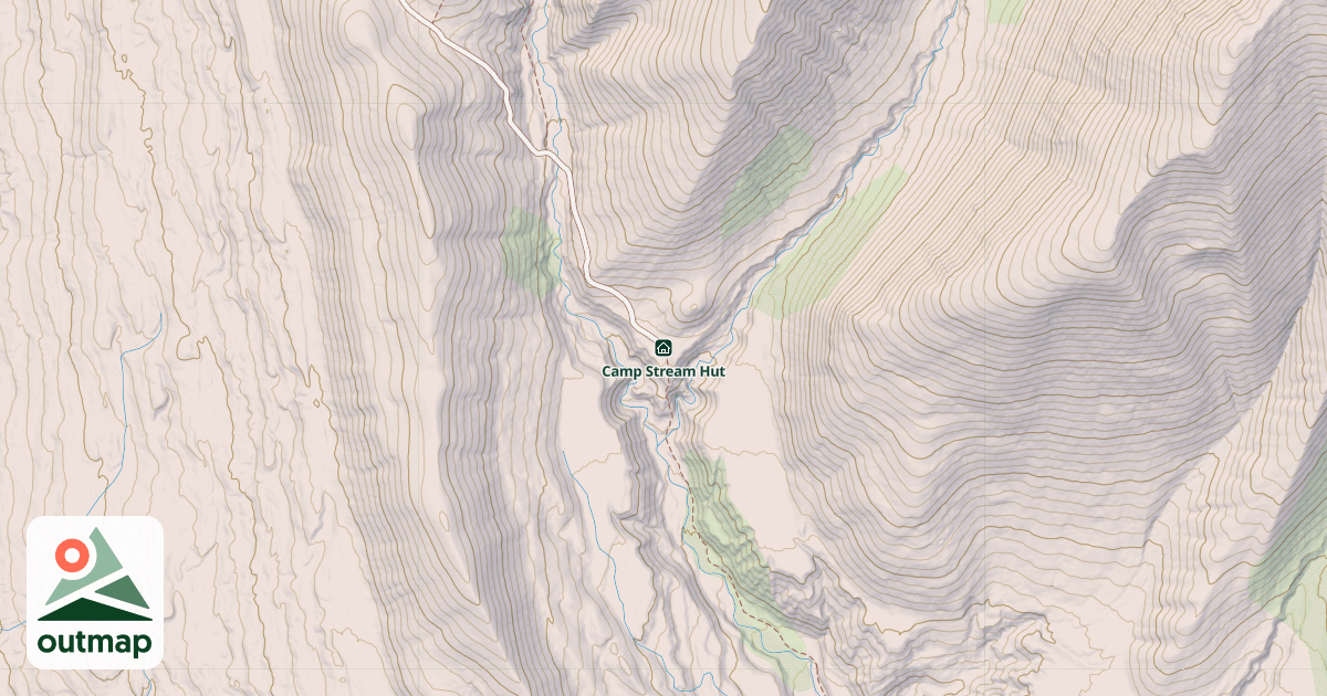 Map of Camp Stream Hut