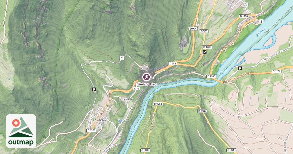 Map of Climbing Crag
