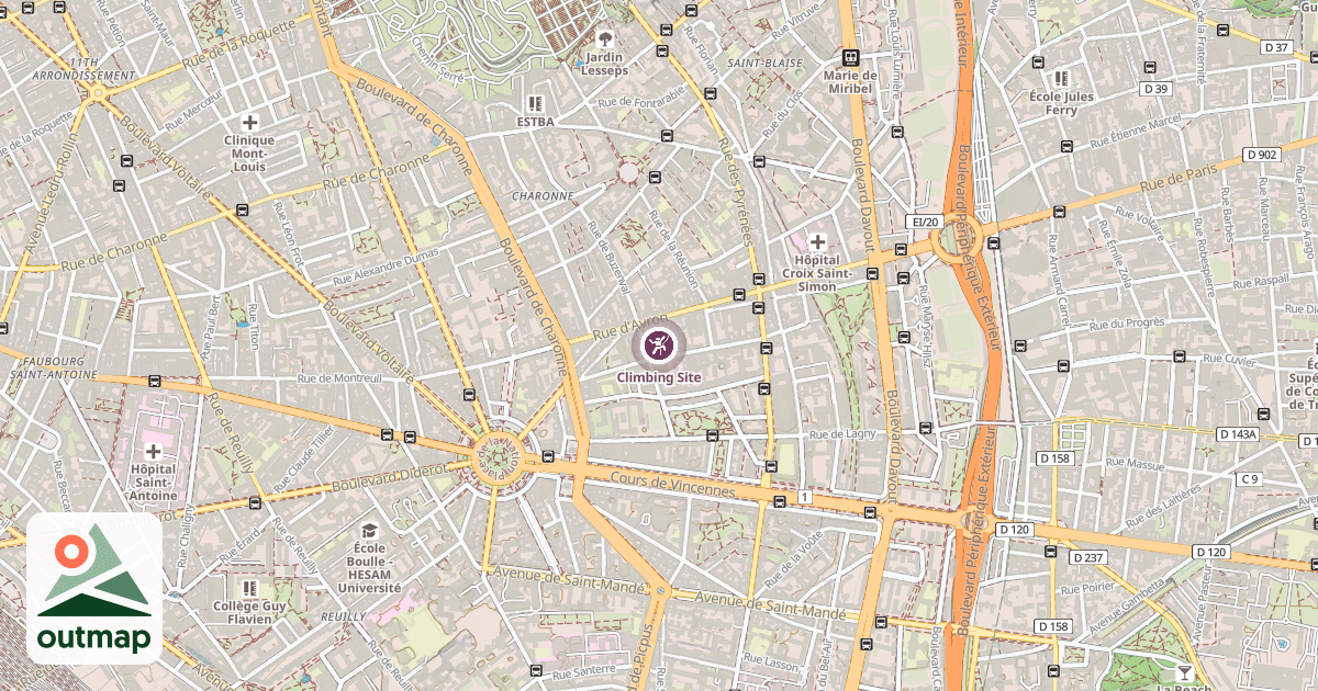 Map of Climbing Site