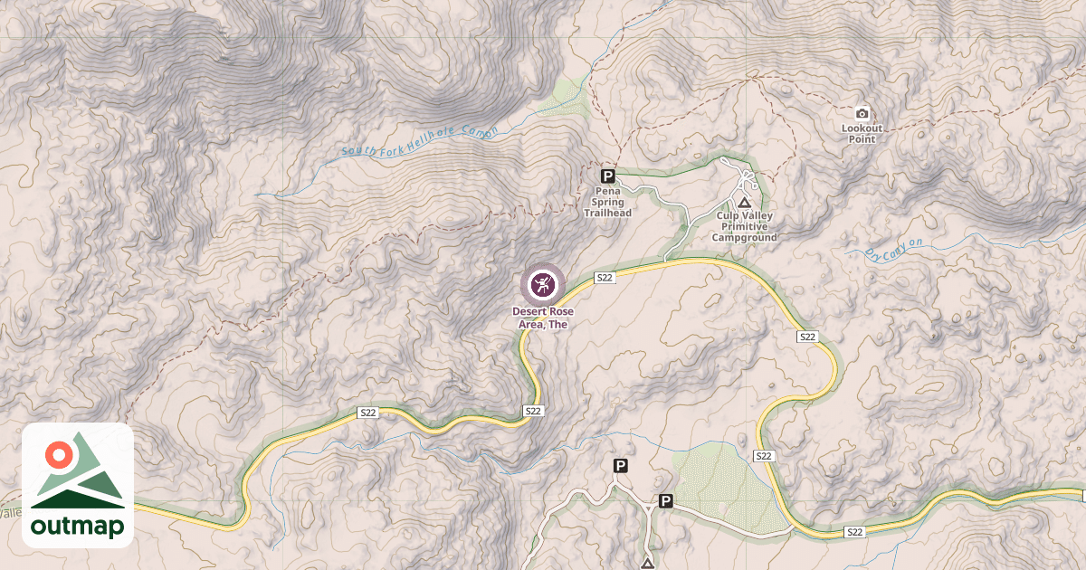 Map of Desert Rose Area, The