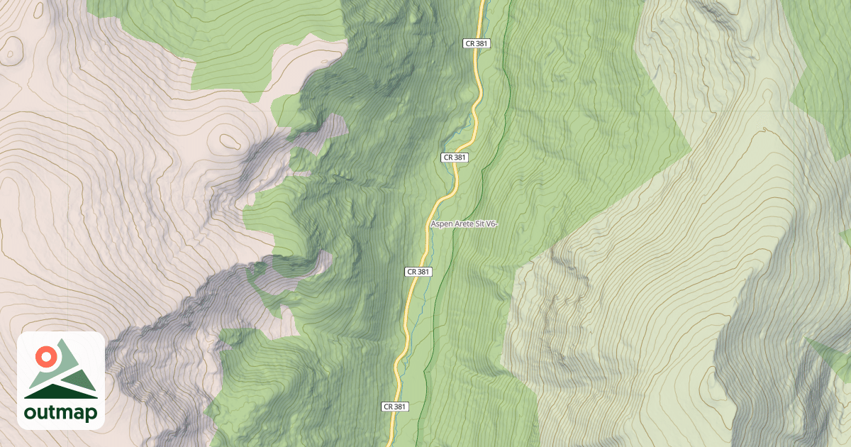 Map of Aspen Arete Sit